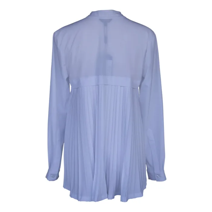 Stylish Pleated Blouse in White - Imagen 4