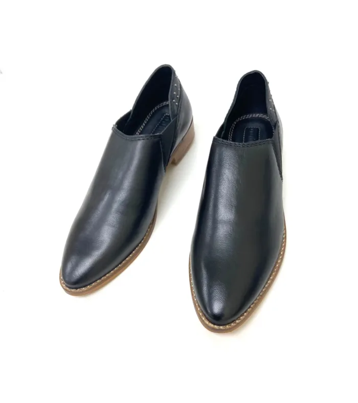 Kate Black Dress Shoes - Stylish Women's Leather Loafers with Metallic Studs & Block Heels - Imagen 5