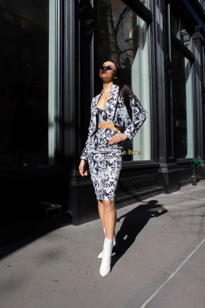 Amour Geometric Pencil Skirt - Imagen 3