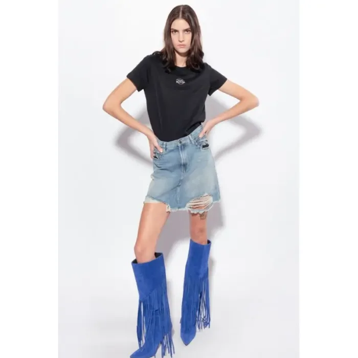 Pinko Logo Bussolotto T-shirt W 100355A0KO - Imagen 4