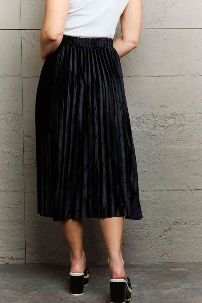 Ninexis Accordion Pleated Flowy Midi Skirt - Imagen 2