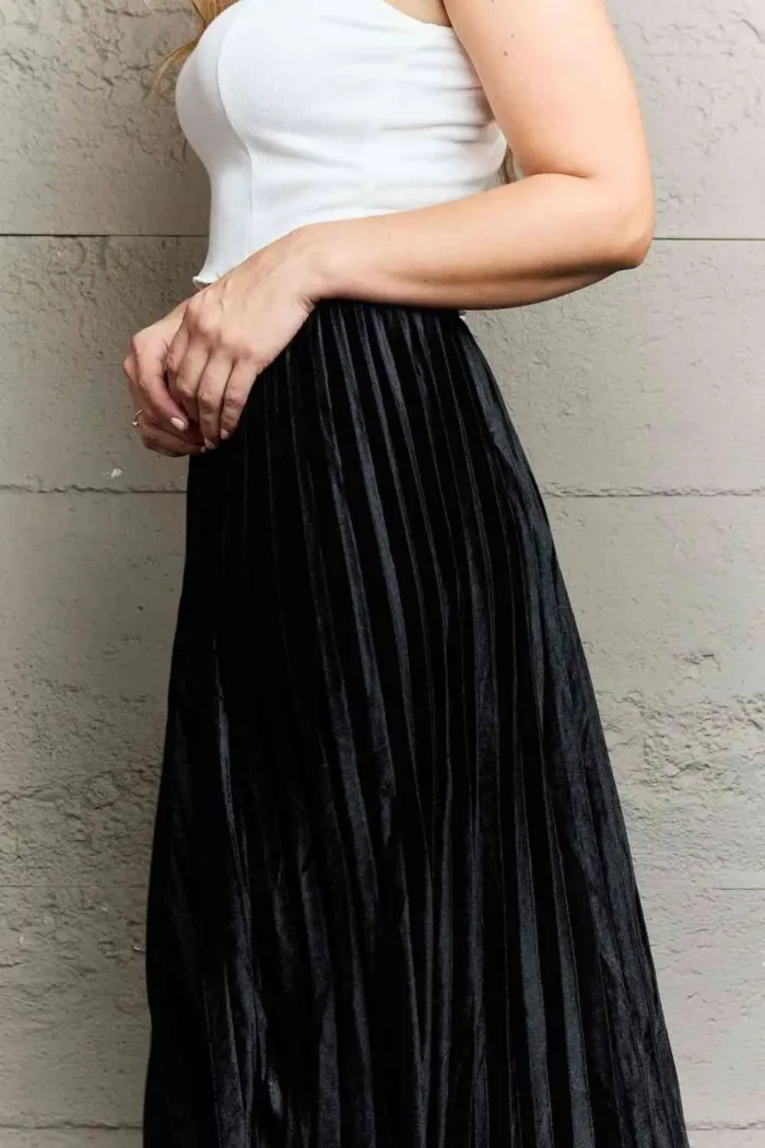 Ninexis Accordion Pleated Flowy Midi Skirt - Imagen 6