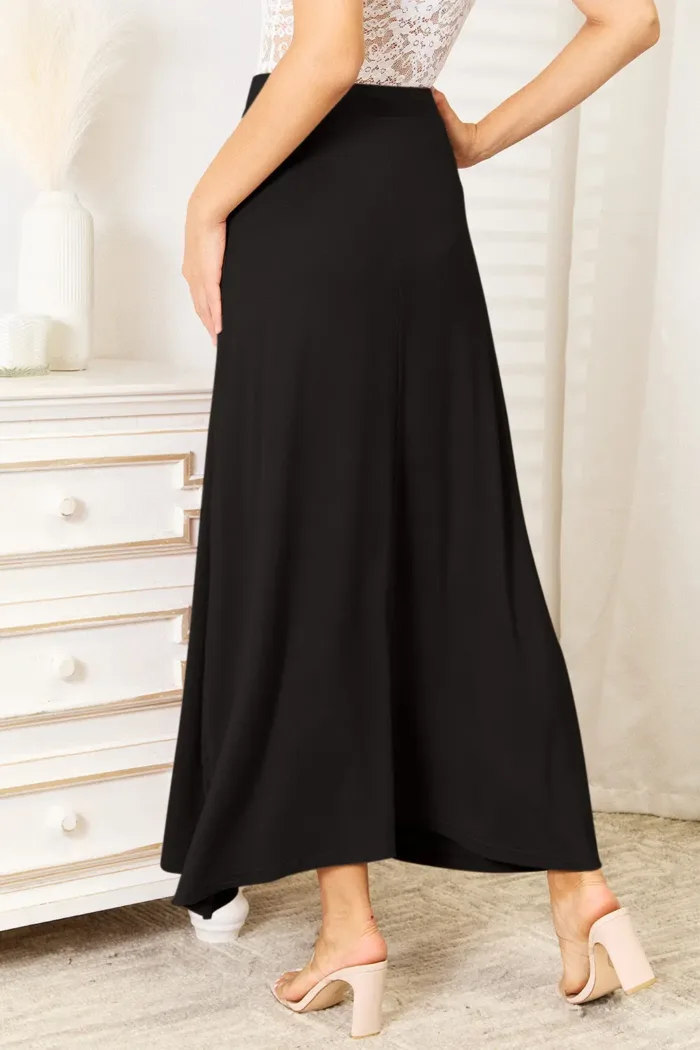 Double Take - Full Size Soft Rayon Drawstring Waist Maxi Skirt Rayon - Imagen 2