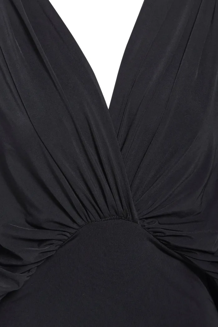 Black Batwing Sleeve Dress - Imagen 4