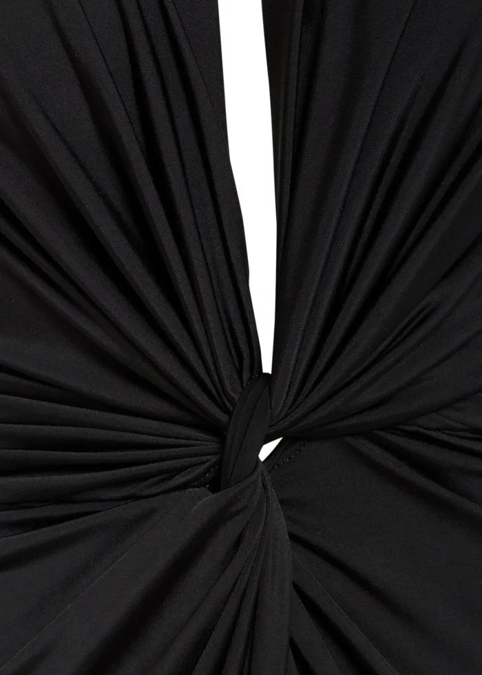 Black Twisted Front Dress - Imagen 3