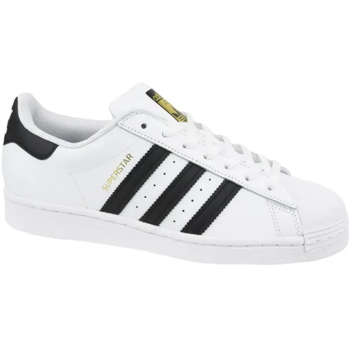 Adidas Superstar M EG4958 Shoes - Iconic White Leather Sneakers with Rubber Shell Toe