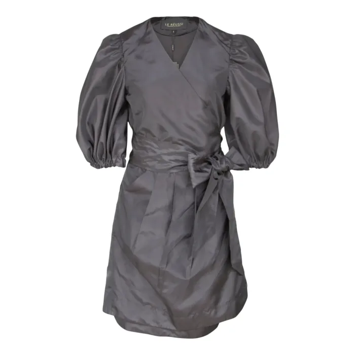 Black Lusso Wrap Dress - Imagen 2
