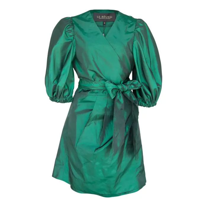 Glimmer Green Wrap Dress - Imagen 6