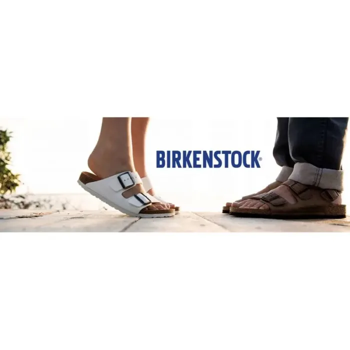 Birkenstock Arizona Birko-Flor Nubuck Stone regular women's/men's flip-flops wide gray (0151211) - Imagen 12
