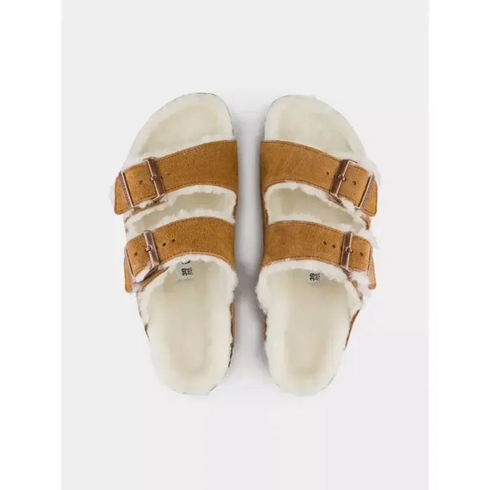 Birkenstock Arizona Shearling Mink W 1001135 flip-flops - Imagen 37