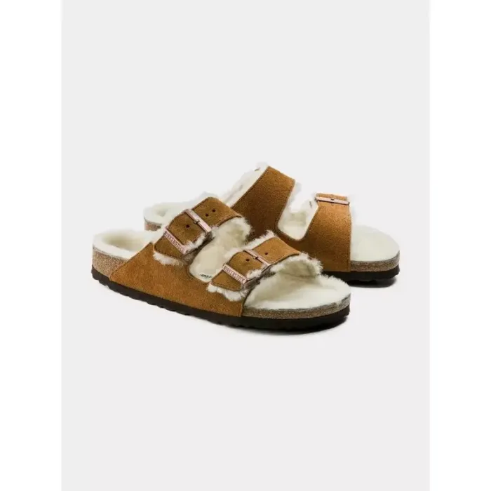 Birkenstock Arizona Shearling Mink W 1001135 flip-flops - Imagen 11