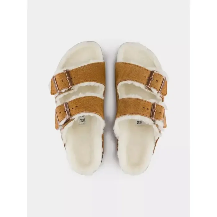 Birkenstock Arizona Shearling Mink W 1001135 flip-flops - Imagen 20