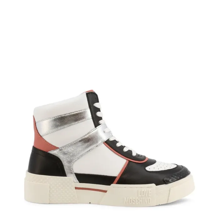 Silver High Top Sneakers - Imagen 2
