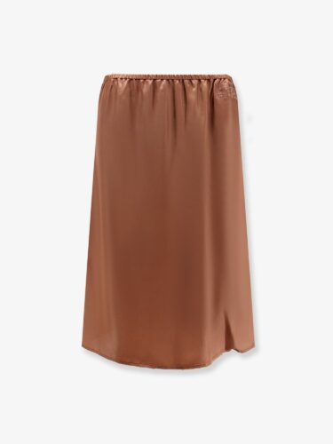 Cupro blend midi skirt