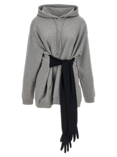 Hoodie dress with gloves