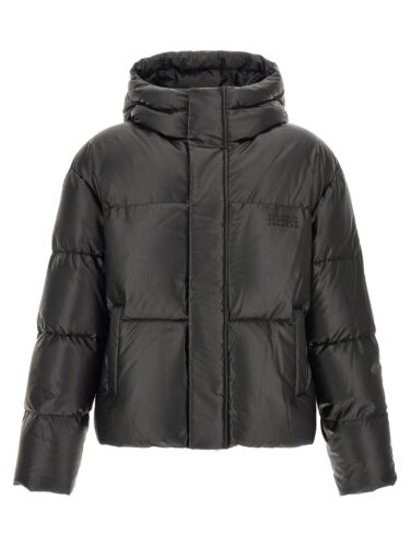 Lacquered finish down jacket